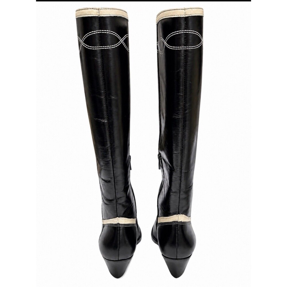 Vince Camuto Nedema Tall Western Boot Black/Creamy White Size 7.5 M New in Box - Picture 3 of 10